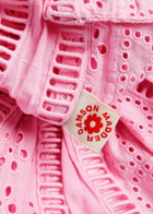 Damson Madder Oversized Broderie Anglaise Cotton Scrunchie - Pink - One Size
