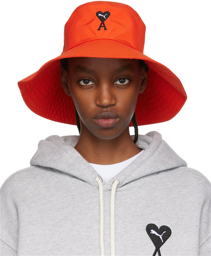 Photo: AMI Alexandre Mattiussi Orange PUMA Edition Bucket Hat