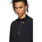 Rick Owens Black Raglan Bomber Jacket