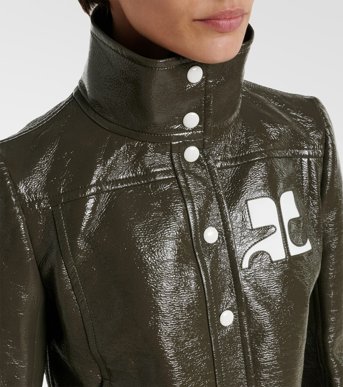 Courrèges Cotton-blend vinyl jacket