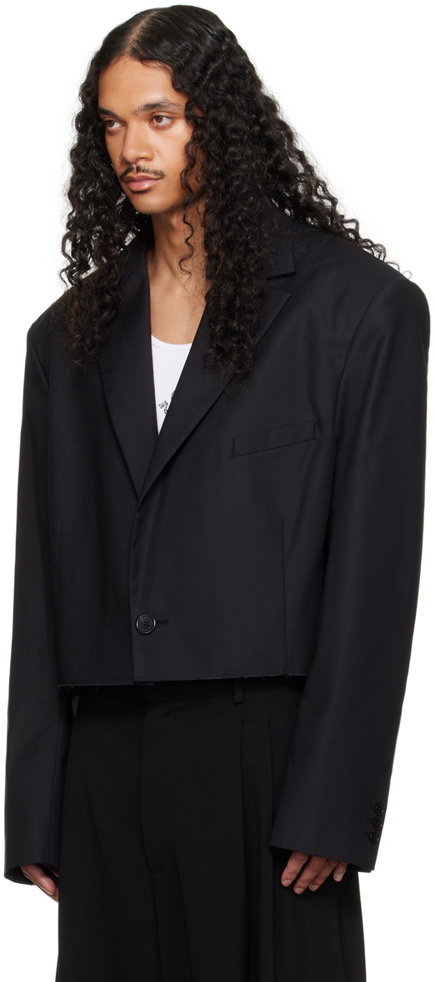 LU'U DAN Black Slashed Blazer