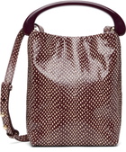 Dries Van Noten Burgundy Micro Leather Bag