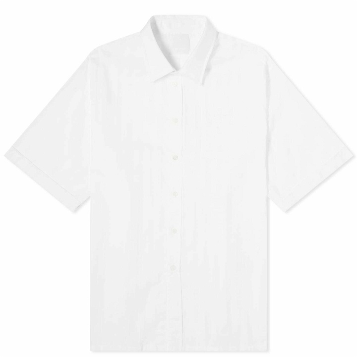 Photo: Givenchy Men's Voile Stripe Short Sleeve Shirt in White