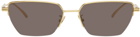 Bottega Veneta Gold Square Sunglasses