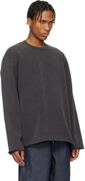 Helmut Lang Black Garment-Dyed Upstate Sweatshirt