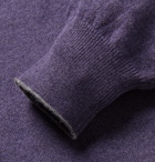 Brunello Cucinelli - Contrast-Tipped Cashmere Sweater - Men - Purple