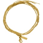 Acne Studios Gold Braid Bracelet