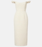 Markarian Bridal Amina wool-blend jacquard midi dress