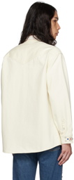 Anna Sui SSENSE Exclusive White Denim Jacket