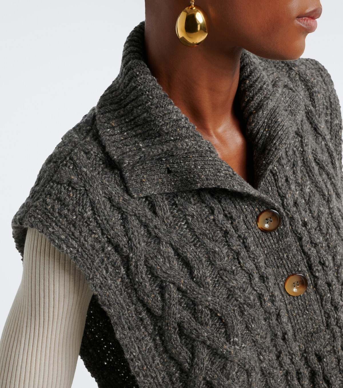 Isabel Marant Cable knit wool-blend sweater vest