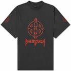 Balenciaga Men's Metal T-Shirt in Faded Black/Red