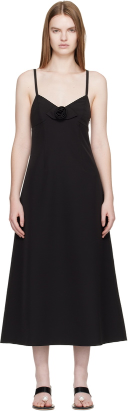 Photo: Sandy Liang Black Pilton Midi Dress