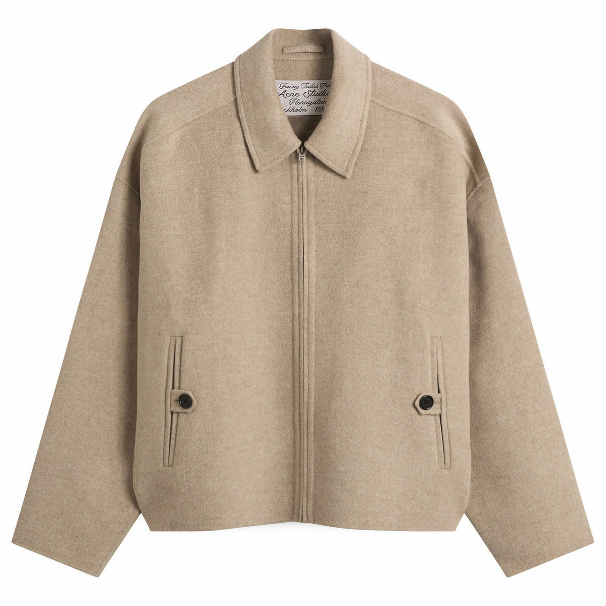 Acne Studios Ombreyo Blouson Jacket ダック地 Acne Studios - Ombreyo Fleece-Lined Cotton-Canvas Blouson Jacket