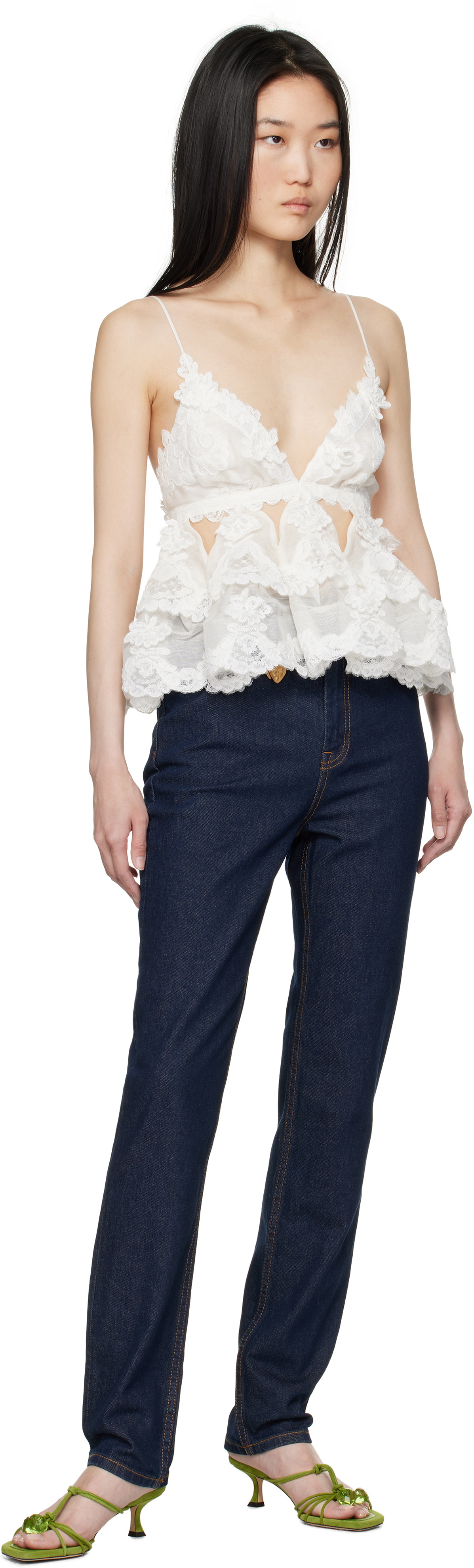 ZIMMERMANN Navy Crush Skinny Jeans