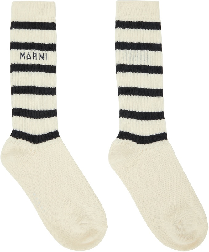 Photo: Marni Off-White Striped Socks