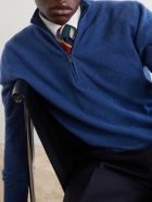 Altea - Virgin Wool Half-Zip Sweater - Blue