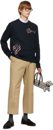 Thom Browne Navy Lobster Sweatshirt