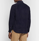 De Bonne Facture - Button-Down Collar Cotton-Corduroy Shirt - Blue