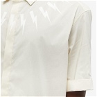 Neil Barrett Men's Fairisle Thunderbolt Shirt in Ivory/White
