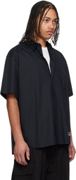 Comme des Garçons Homme Black Cotton Broad Short Sleeve Shirt
