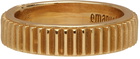 Emanuele Bicocchi Gold Serrated Band Ring