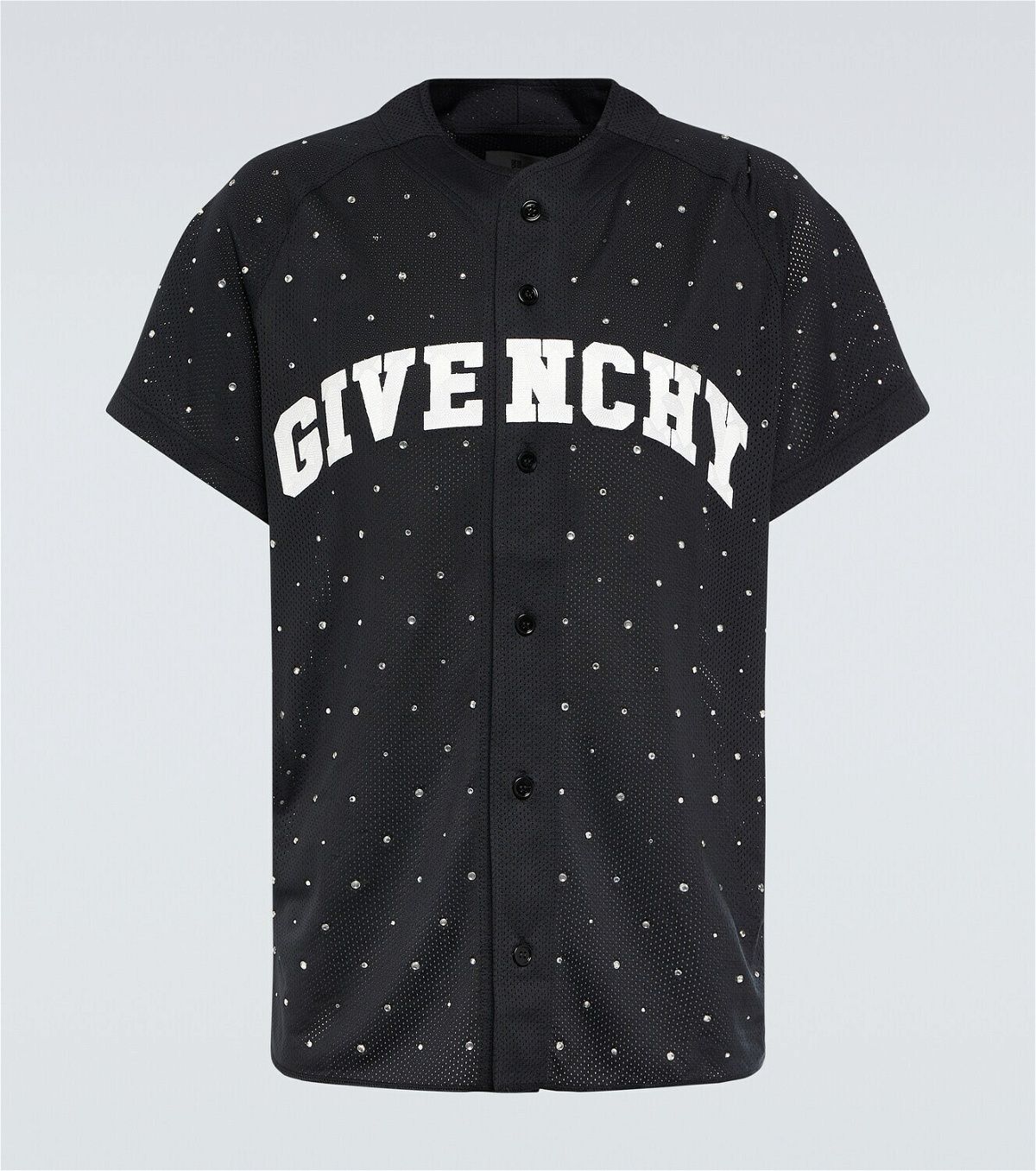 Givenchy Logo embellished mesh baseball shirt