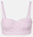 Pucci Marmo distressed denim bra top