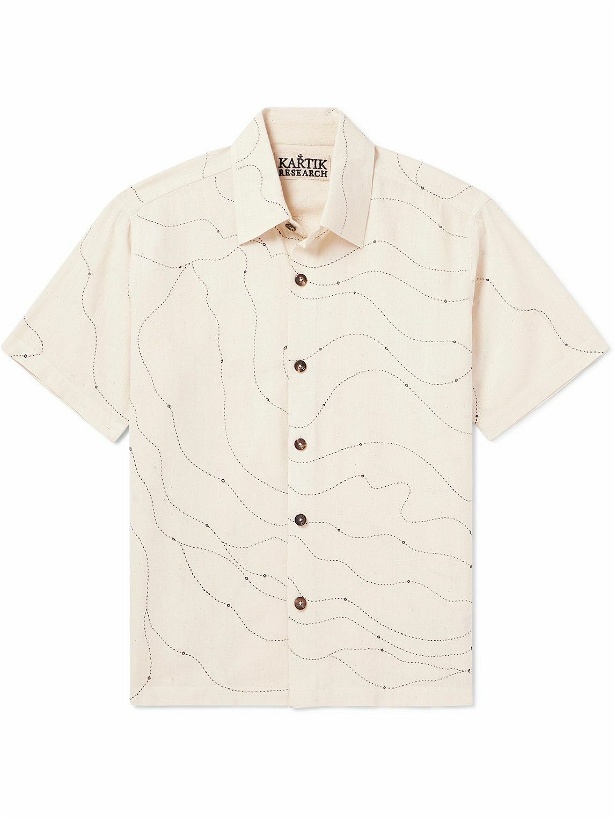 Photo: Kartik Research - Embroidered Cotton Shirt - White