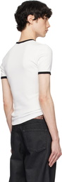 Courrèges White & Black Signature Contrast T-Shirt