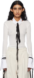 Ann Demeulemeester White Fiene Long Sleeve T-shirt
