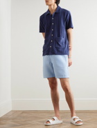 Oliver Spencer - Ribbed Cotton-Terry Shirt - Blue