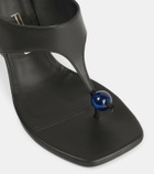 Etro 90 leather wedge sandals