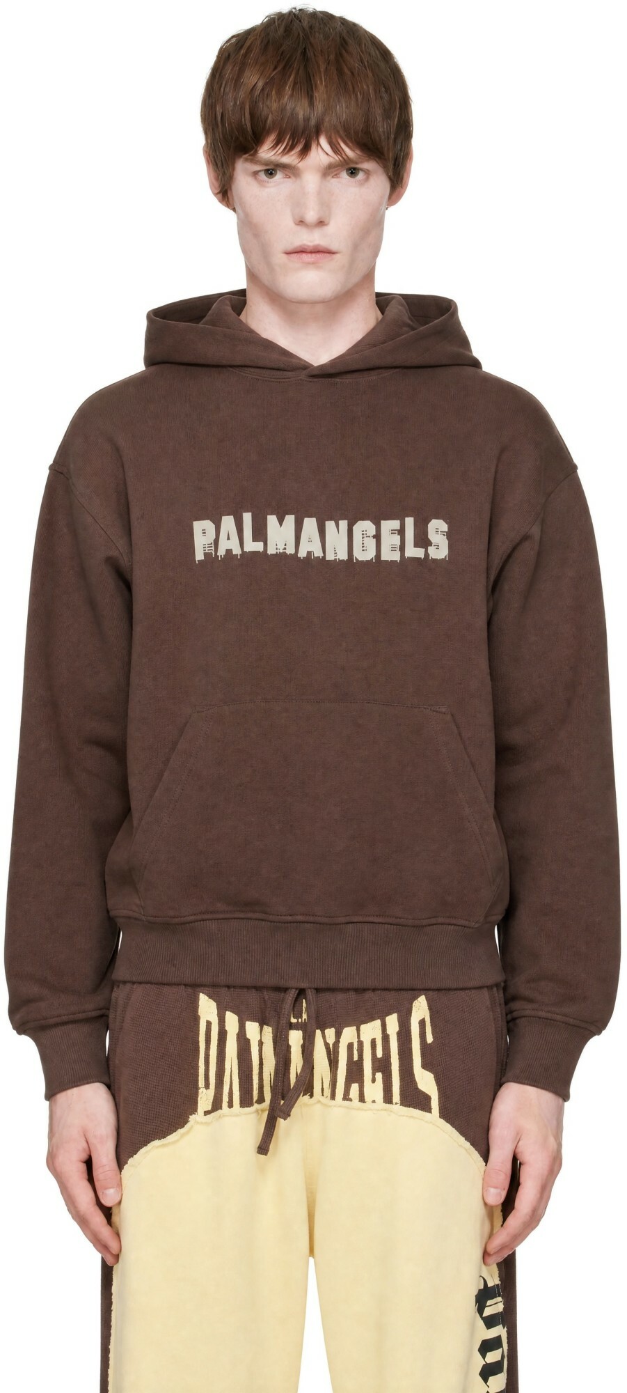 Palm Angels Brown Palm Hills Regular Hoodie