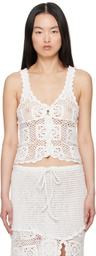 Holzweiler White Rosie Crochet Top