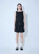 GANNI Duchesse Nylon Belted Mini Dress