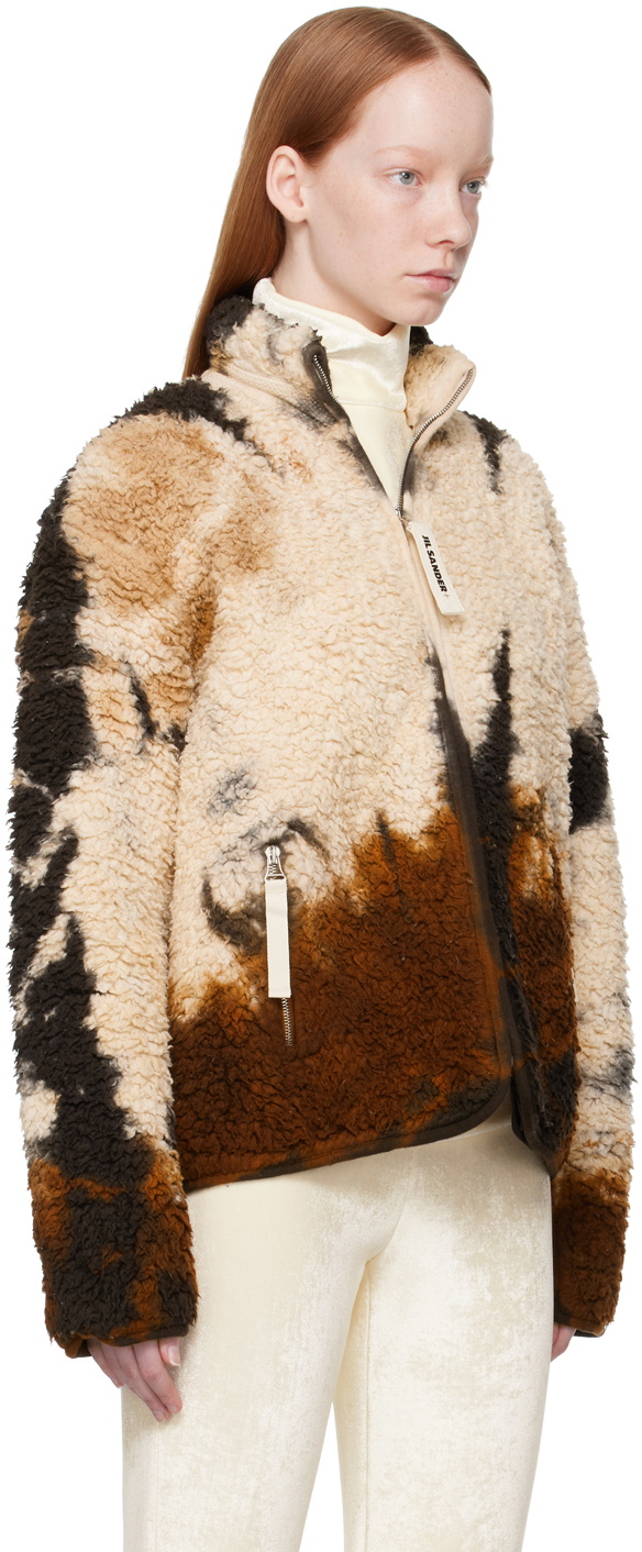Jil Sander Beige & Brown Tie-Dye Jacket Jil Sander