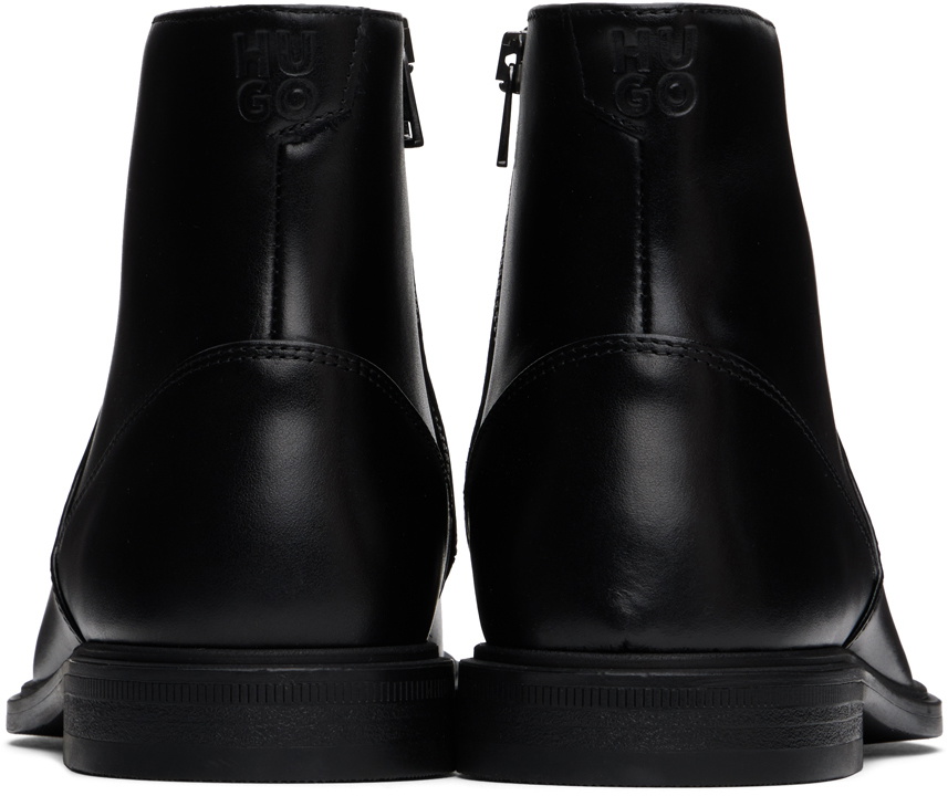 Hugo Black Leather Chelsea Boots