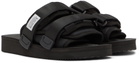 SUICOKE Black MOTO-Cab Sandals
