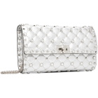 Valentino Garavani Silver Rockstud Spike Shoulder Bag