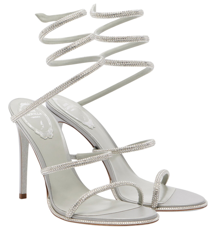 Photo: Rene Caovilla Cleo embellished satin sandals