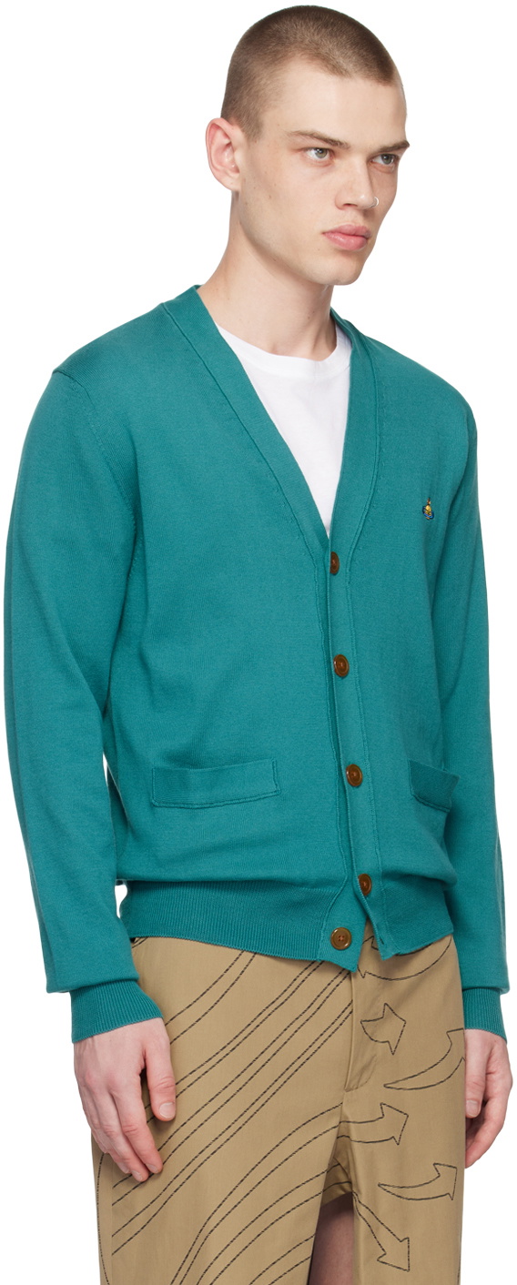 Vivienne Westwood Blue Embroidered Cardigan Vivienne Westwood