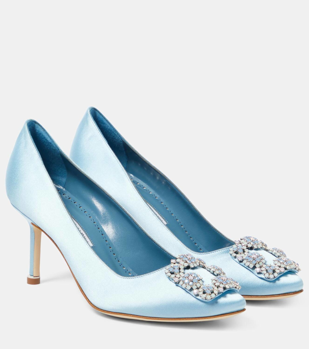 パンプス Manolo Blahnik Hangisi 070 Pump Blue Manolo Blahnik | Hangisi 70 blue printed suede, colour