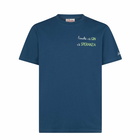 MC2 Saint Barth Man Cotton T-shirt With Finchè Cè Gin Cè Speranza Embroidery