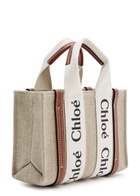 Chloe Woody Mini Canvas Tote - White - One Size