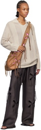 J.Kim Brown & Pink Chilla Petal Bale Bag