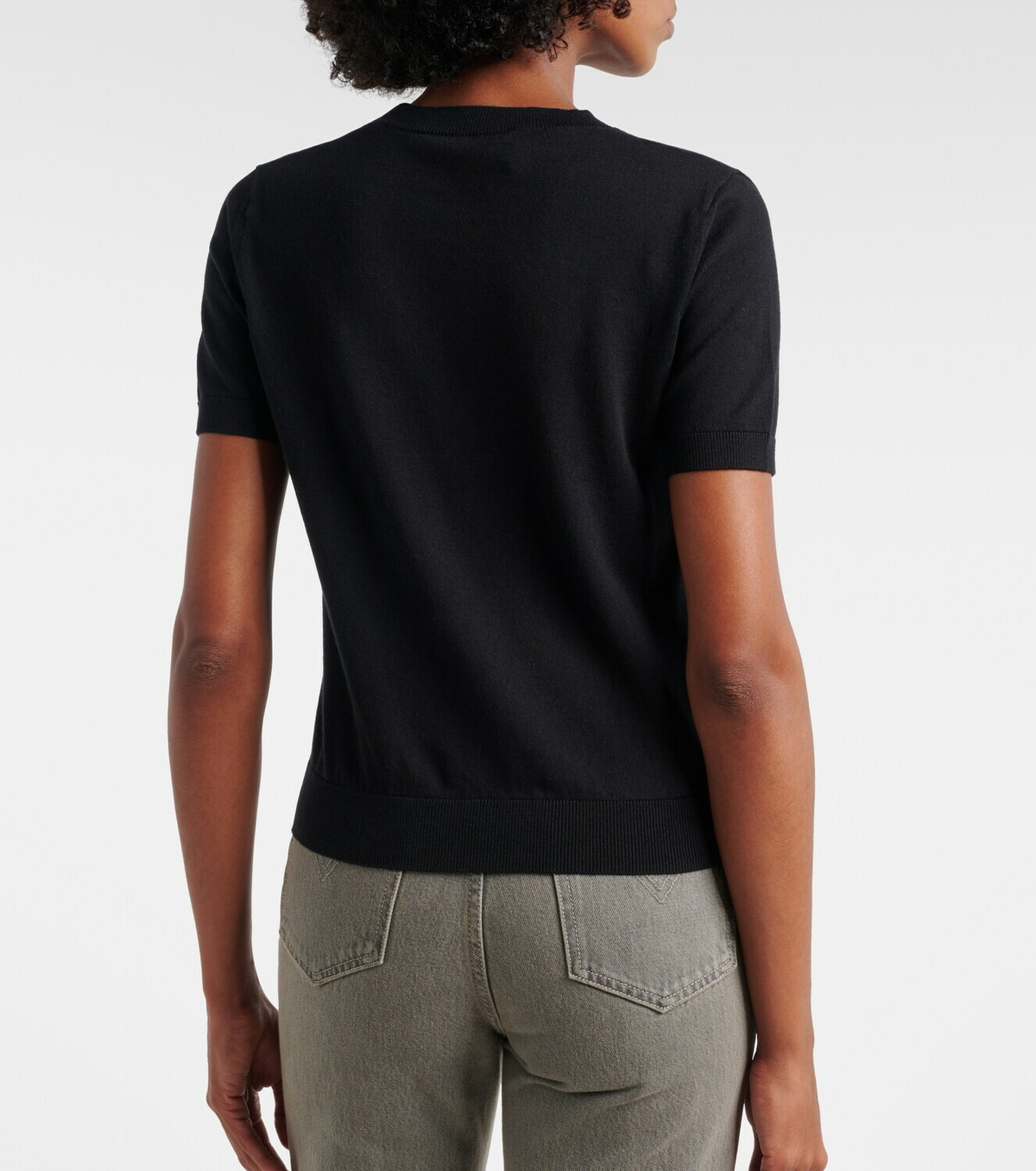 'S Max Mara Cotton, silk, and cashmere knitted top
