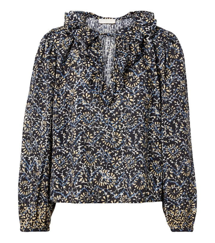 Photo: Ulla Johnson Siena printed ruffled cotton-blend top