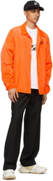 We11done Orange Logo Basic Windbreaker Jacket