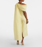 Roksanda Maite caped cloqué midi dress