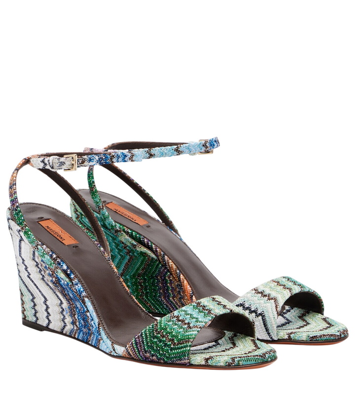 Photo: Missoni Julia Zigzag lamé wedges